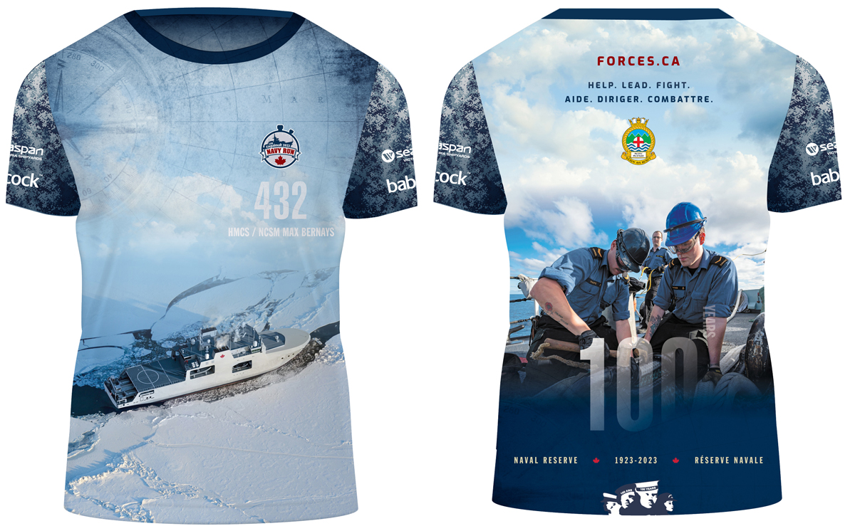 2023 CFB Esquimalt Navy Run Shirt